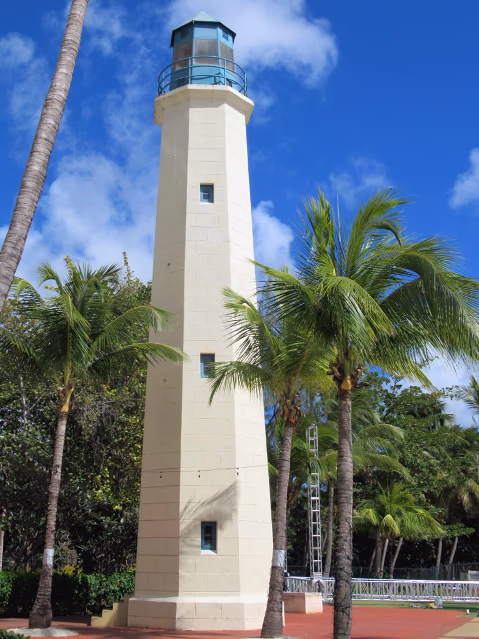 Needhams Point Lighthouse (1855) near Bridgetown is at the southwesternmost point of Barbados, Eastern Caribbean.