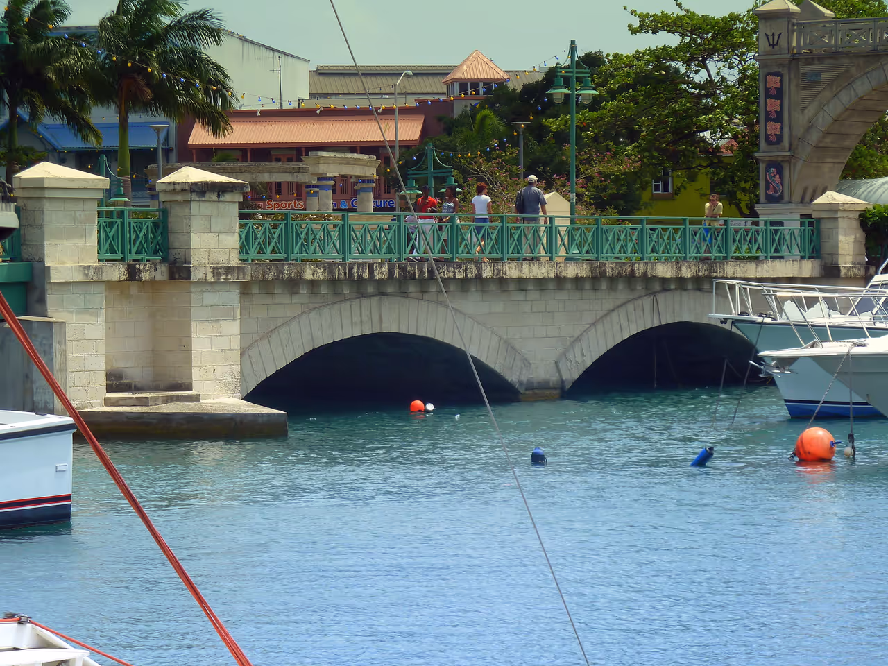 The careenage (constitution river) in Bridgetown