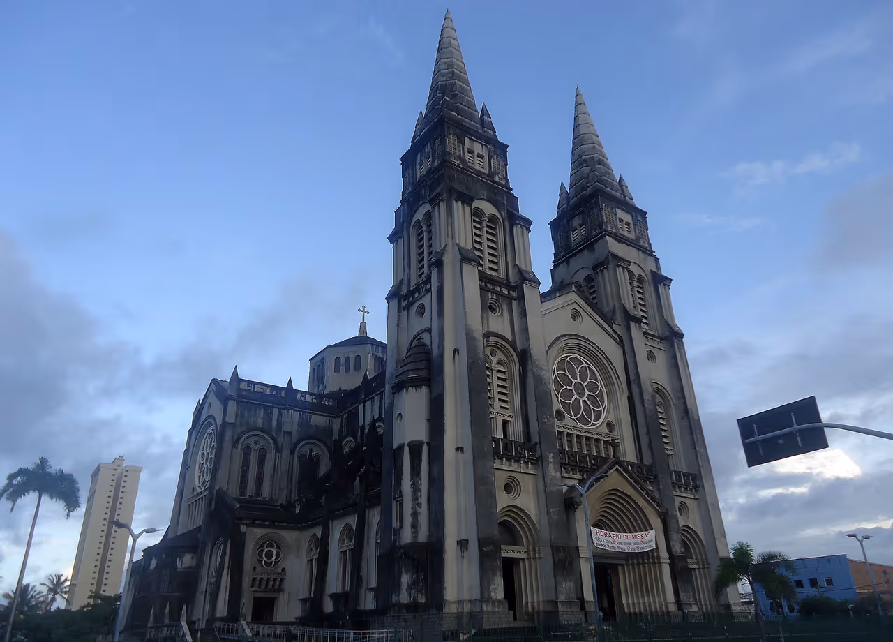 General view of the Metropolitan Cathedral of Fortaleza.