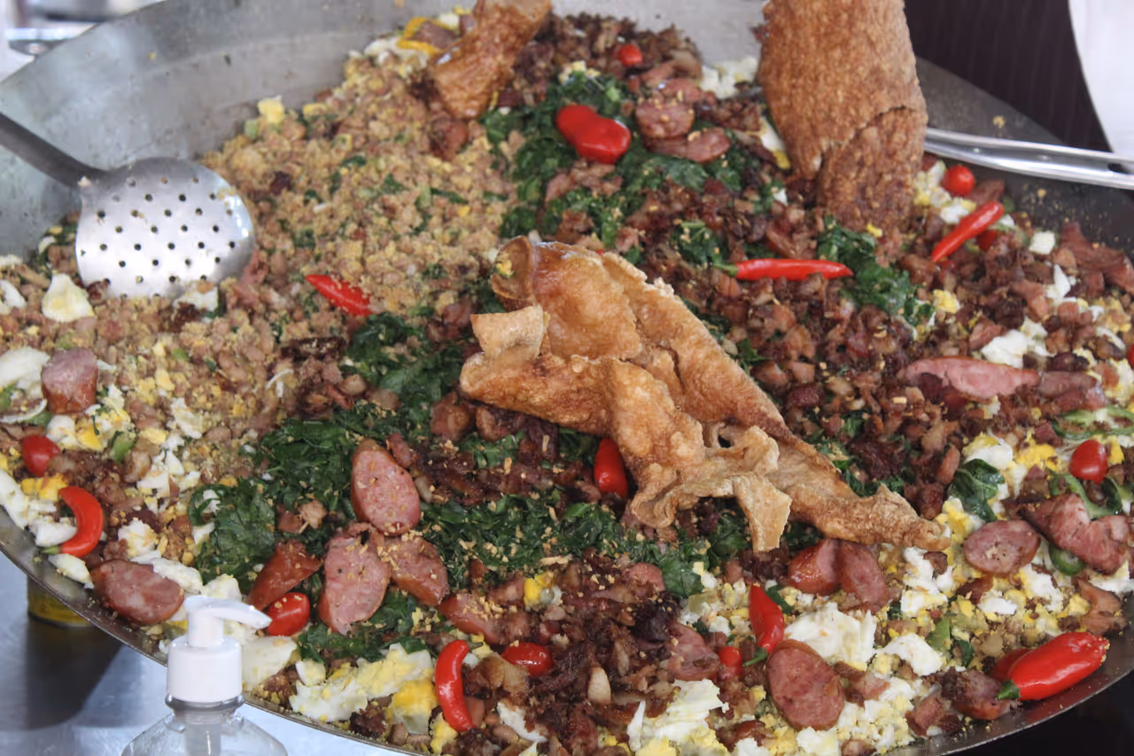 Rice and beans mix food in Fortaleza