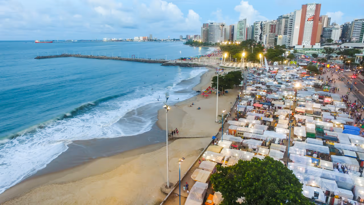 Beira mar craft fair market in Fortaleza