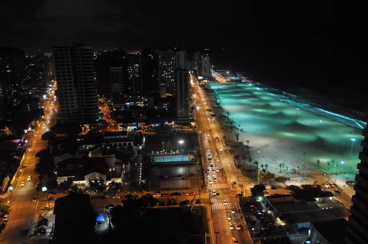 Iracema beachfront nightlife spot in Fortaleza