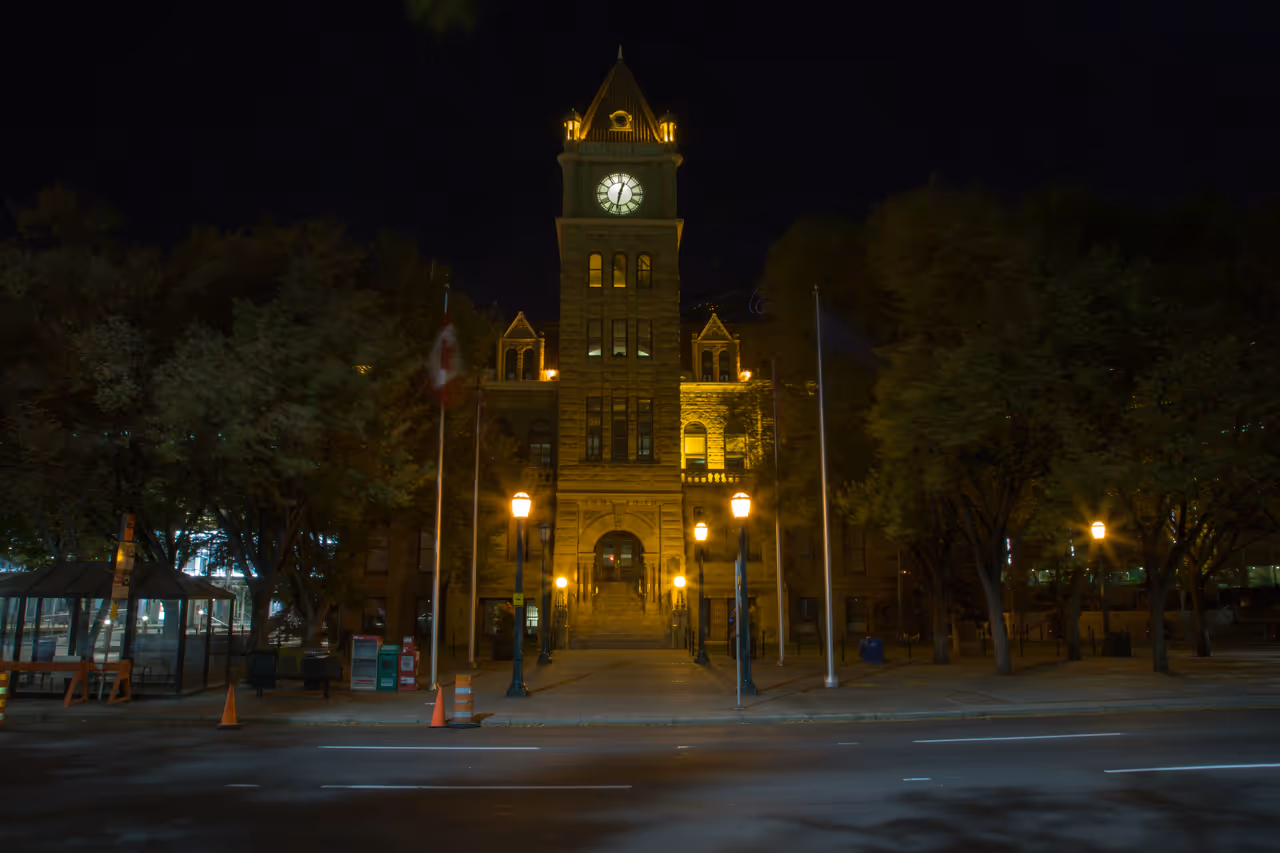 Historic city hall in Calgary