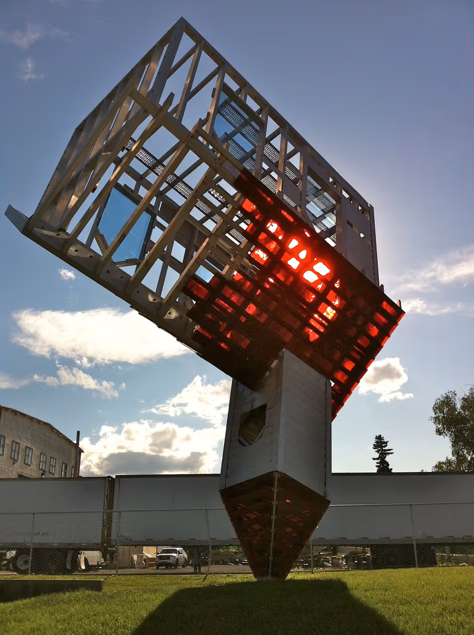 Artwork outside the Ramsay Design Centre in Calgary