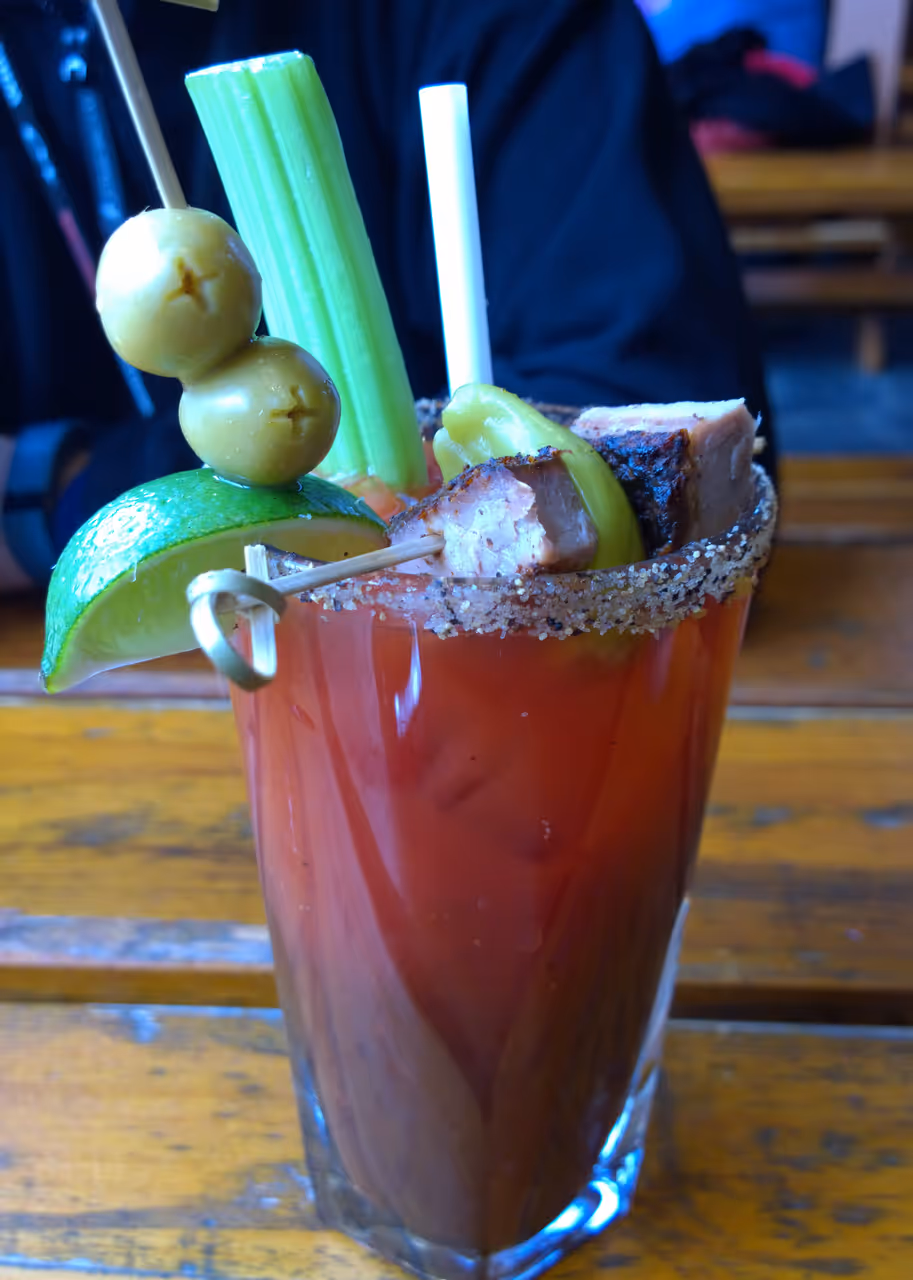 Caesar cocktail food in Calgary