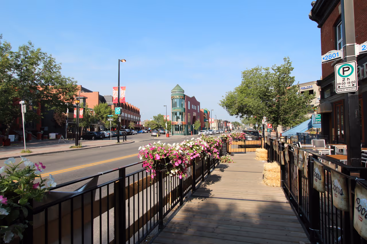 Kensington village nightlife spot in Calgary