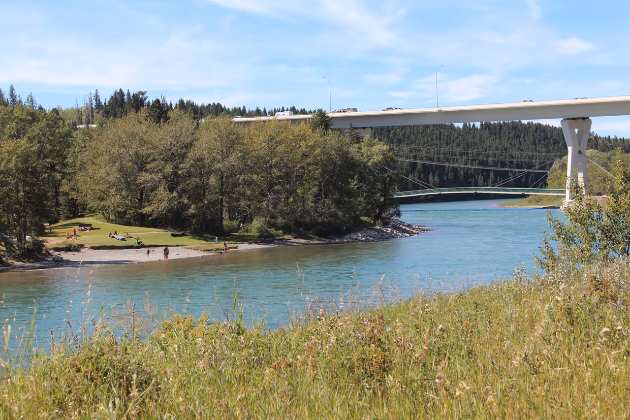 Bowness park in Calgary on a summers day