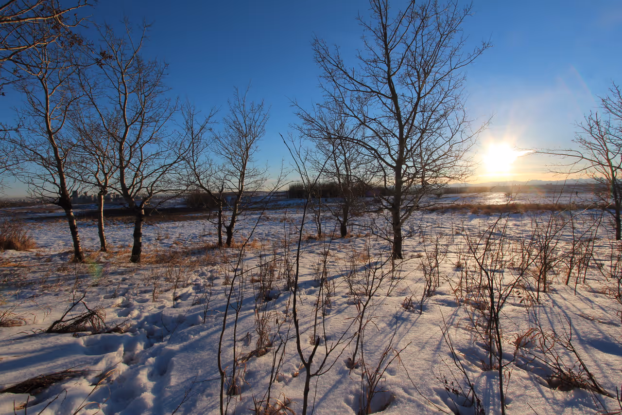 Nose hill park in Calgary