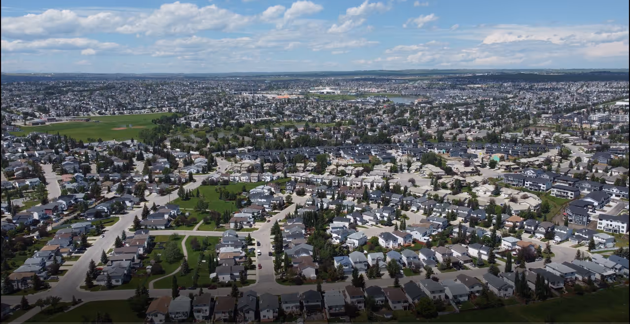 Summer highlight in Calgary, showing Harvest Hills