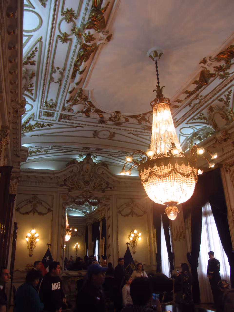 Inside the Chilean navy building in Valparaíso