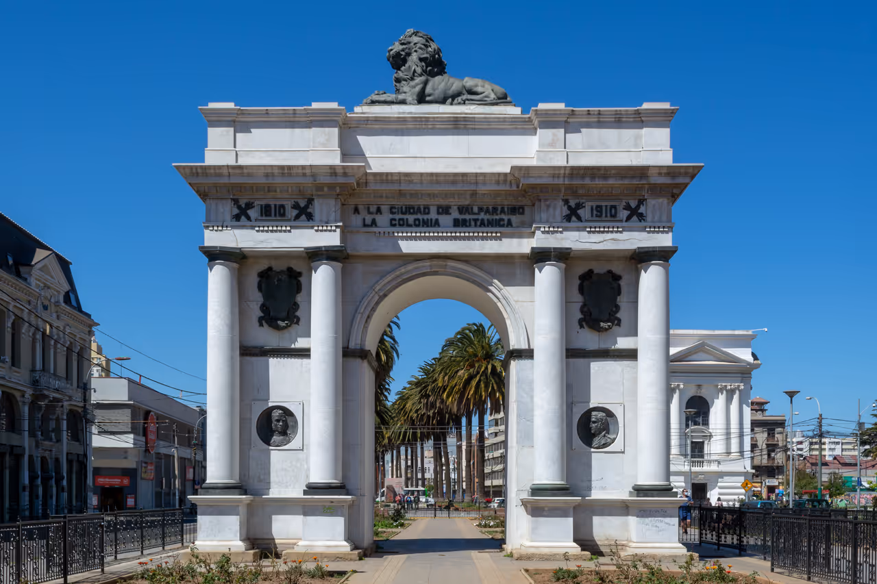 The british arch in Valparaíso