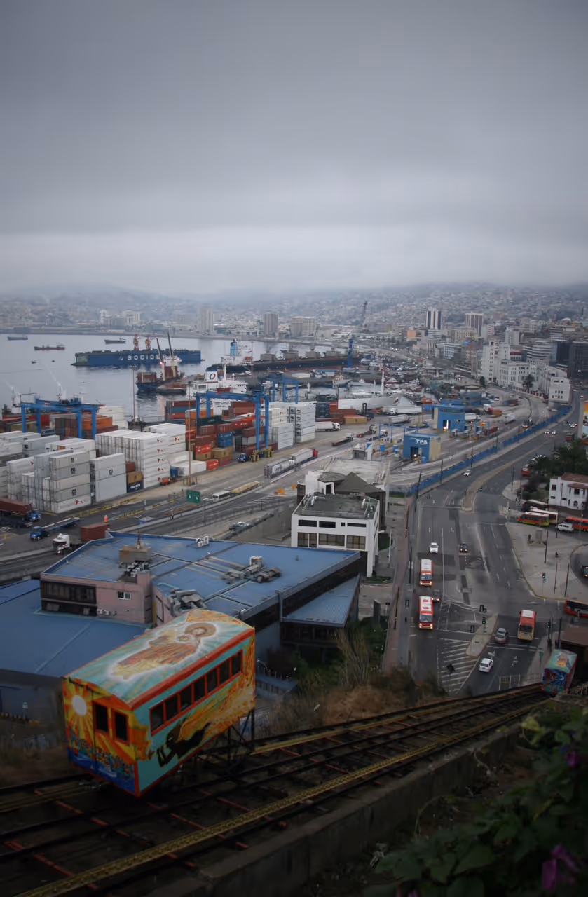 Ride the artillería elevator in Valparaíso