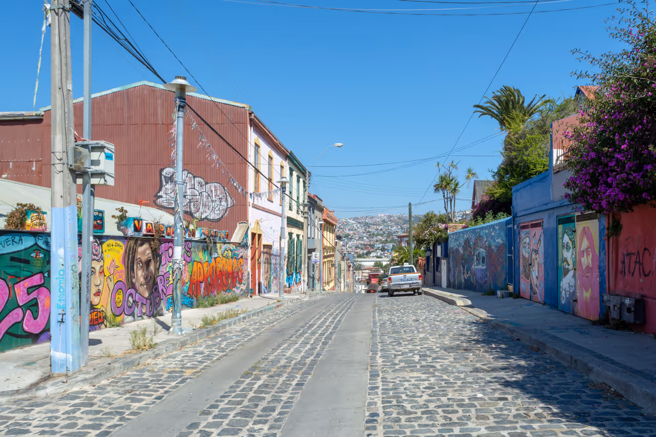 Streets of valparaíso as senn from Cerro Alegre