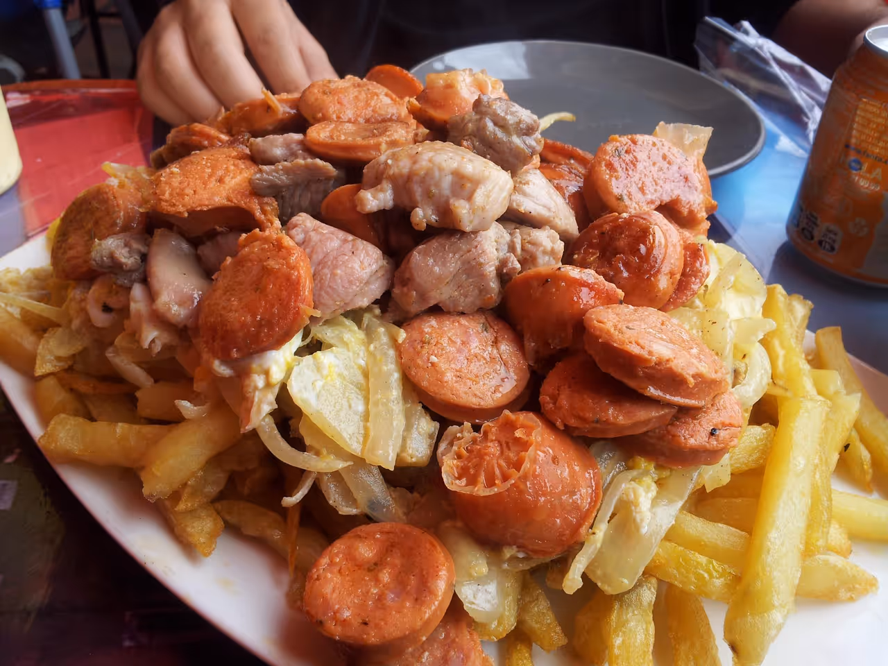 Chorrillana food in Valparaíso