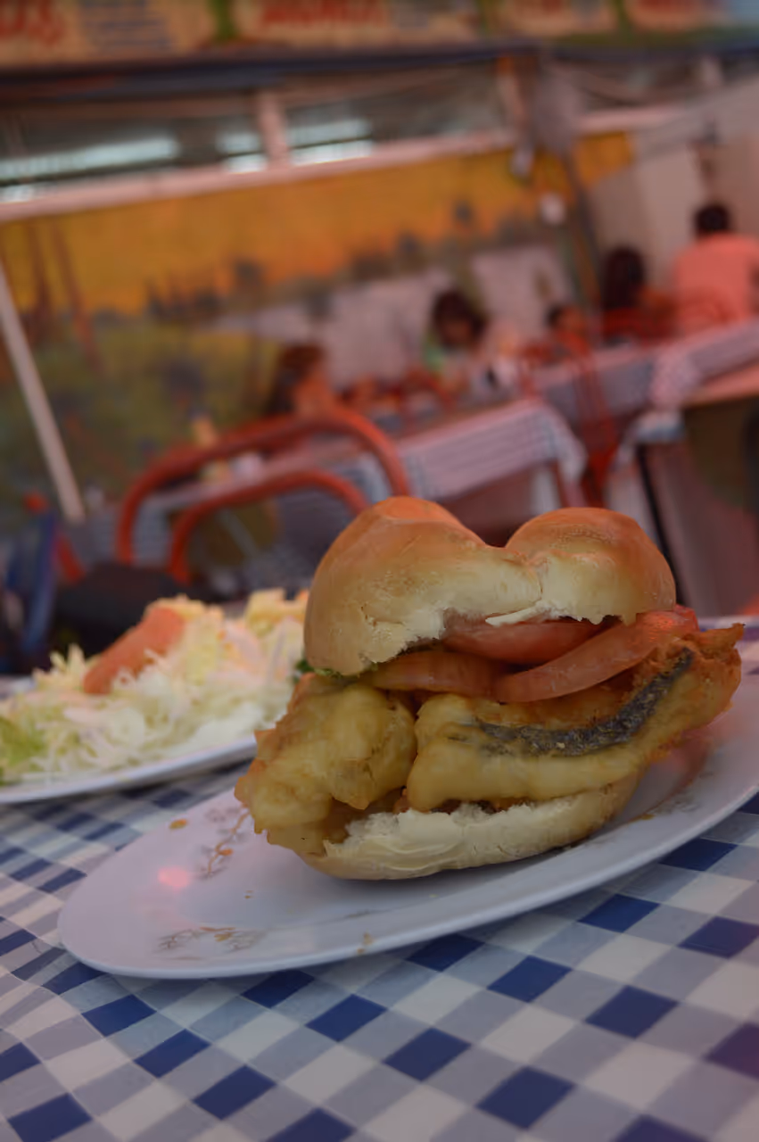 Marraqueta bread with avocado food in Valparaíso