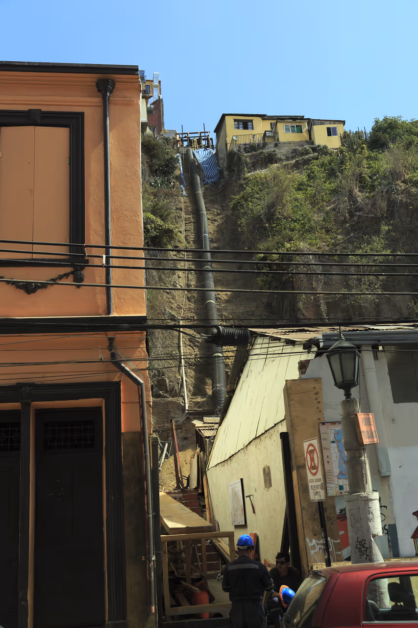 Holy spirit funicular in Valparaíso