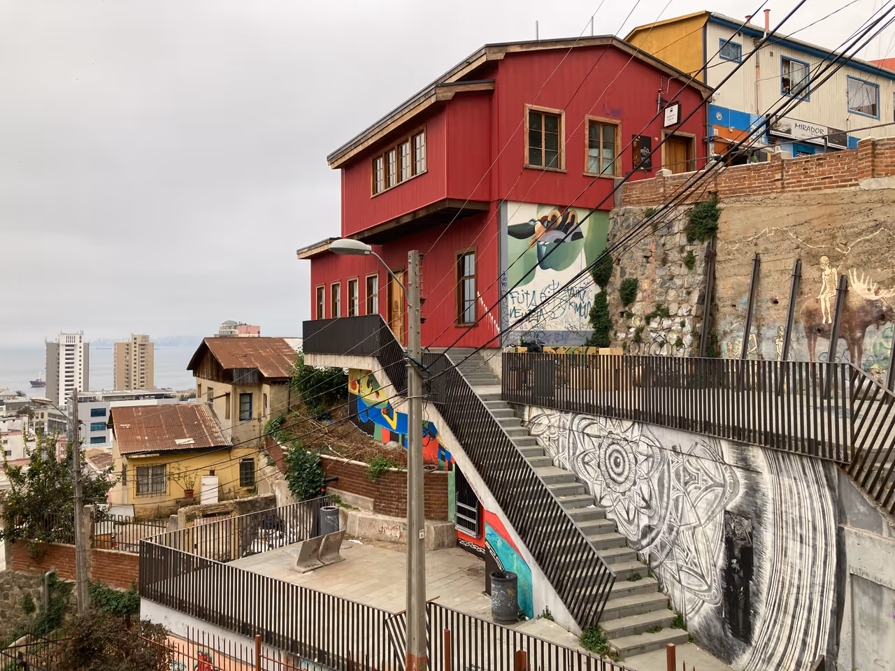 Street art on cerro bellavista in Valparaíso