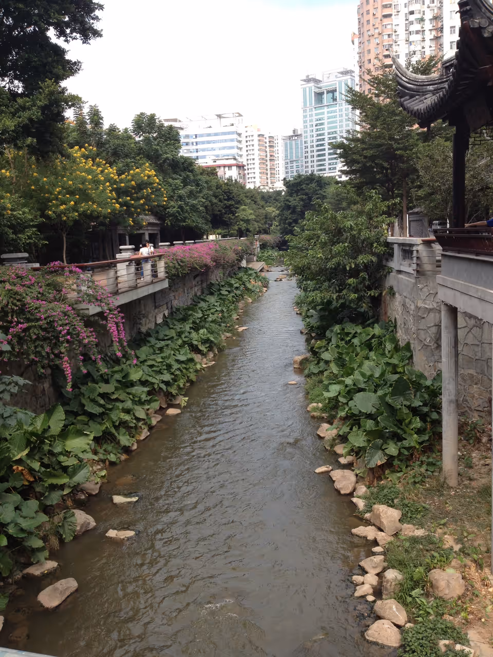 Stream of water in guangzhou
