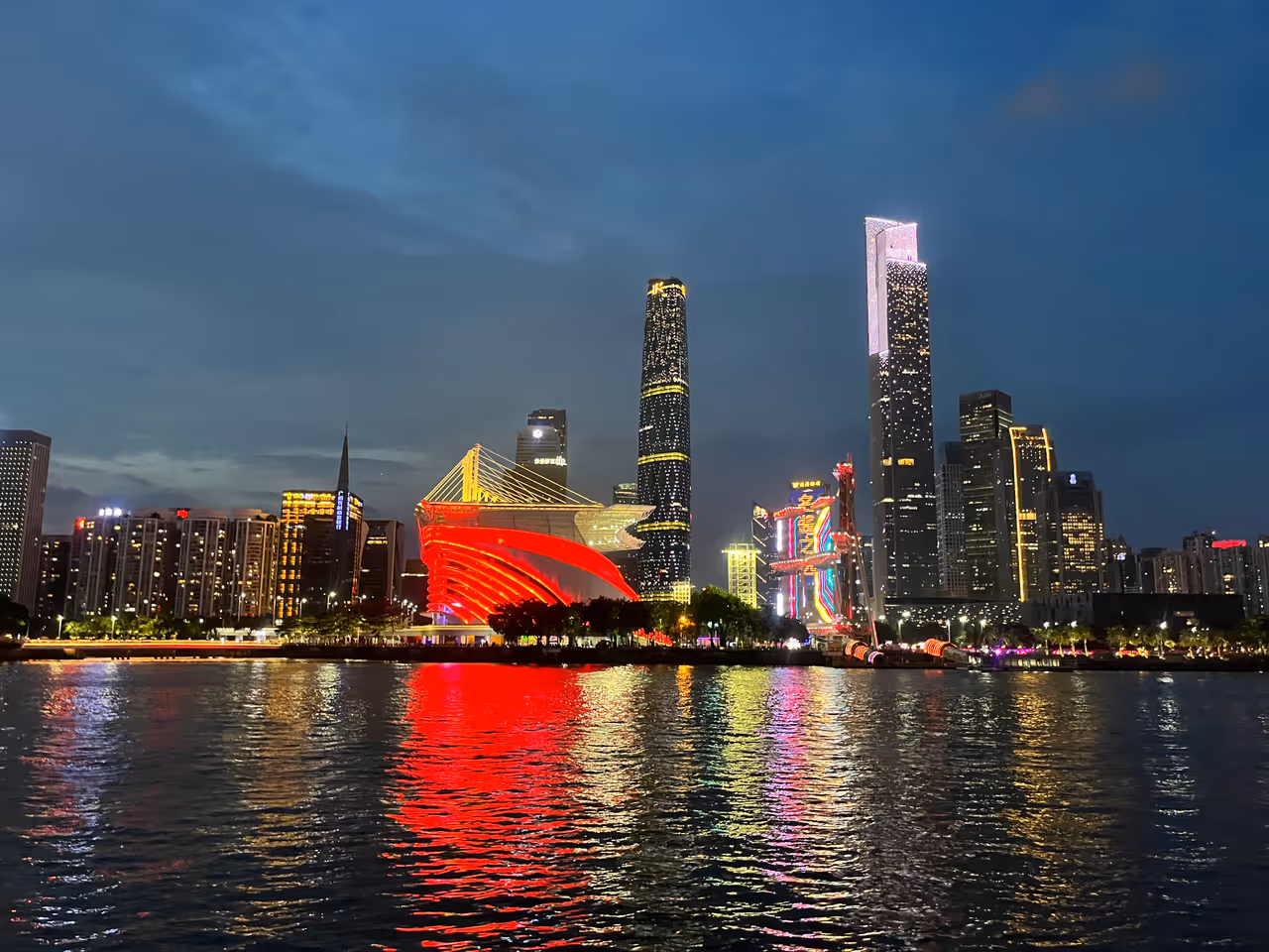 Haixinsha island entertainment area nightlife spot in Guangzhou