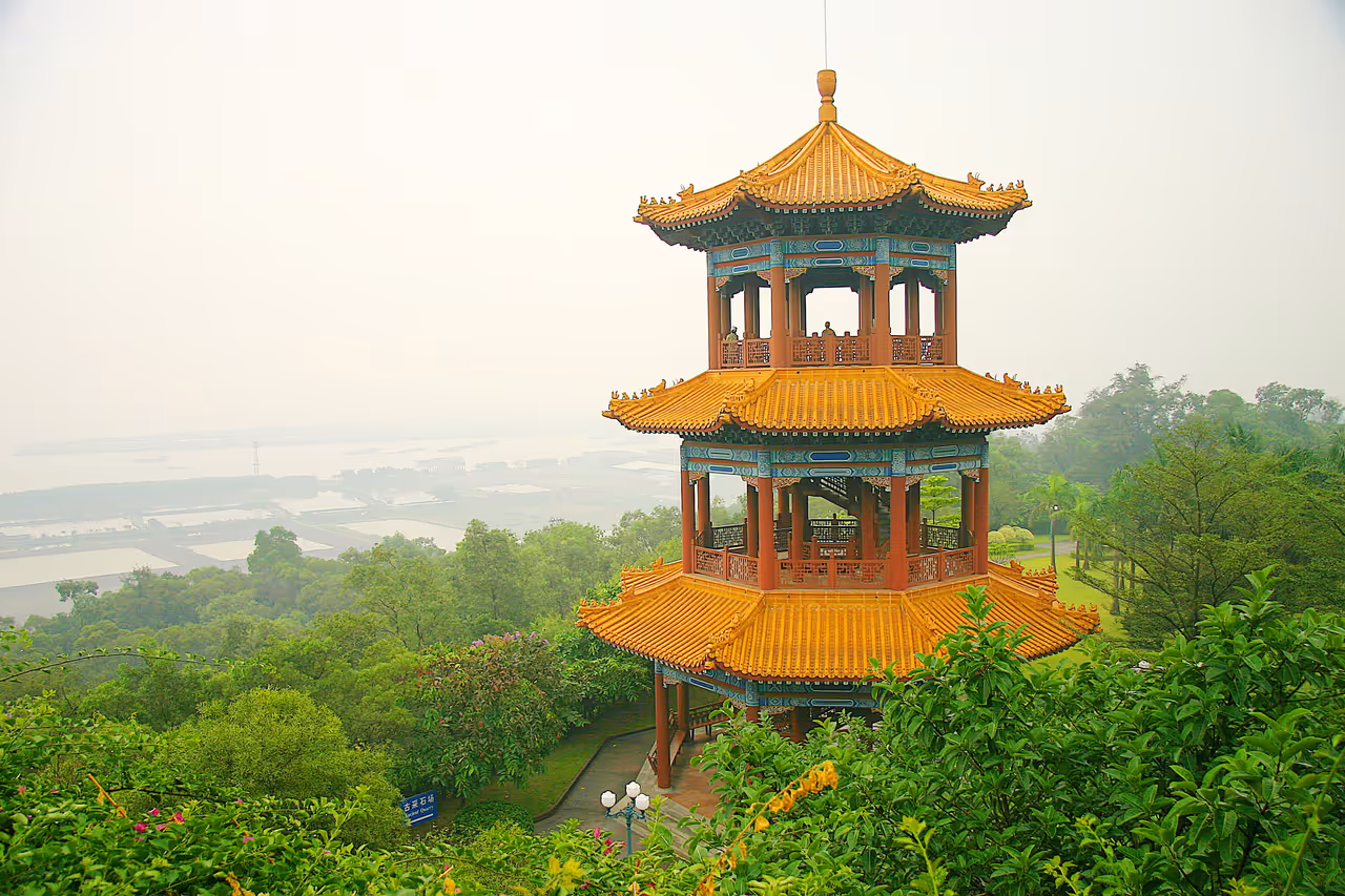 Lianhua shan summit in Guangzhou