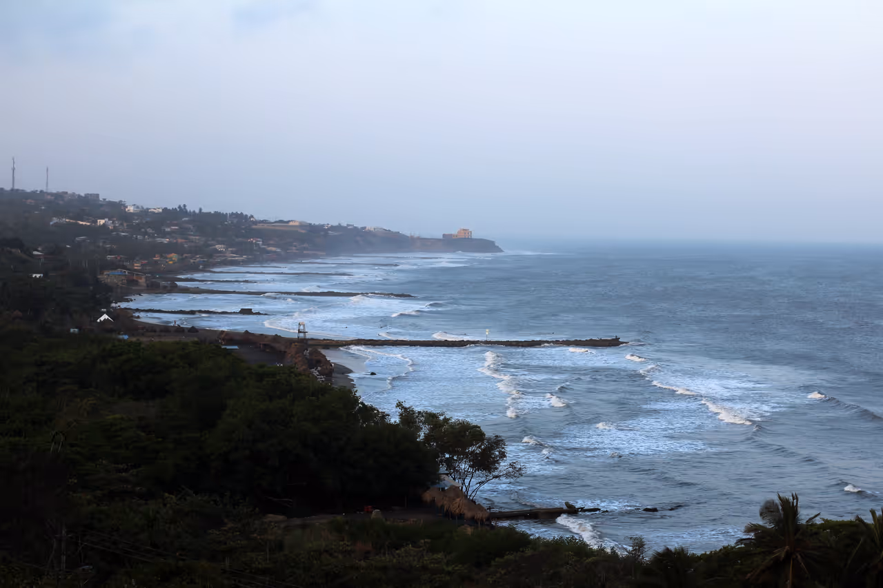 Castillo de san antonio de salgar in Barranquilla, view of the sea