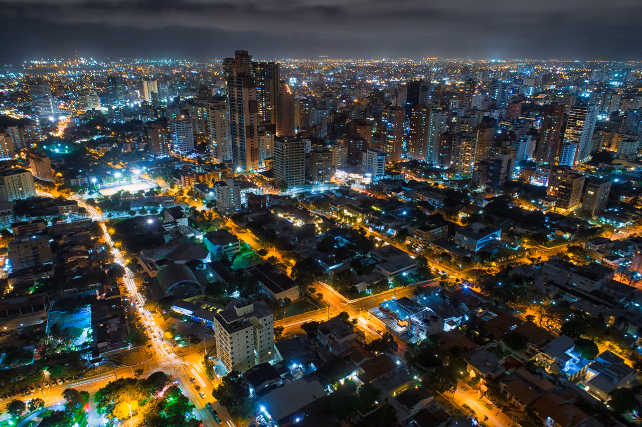 Ciudad de Barranquilla de noche