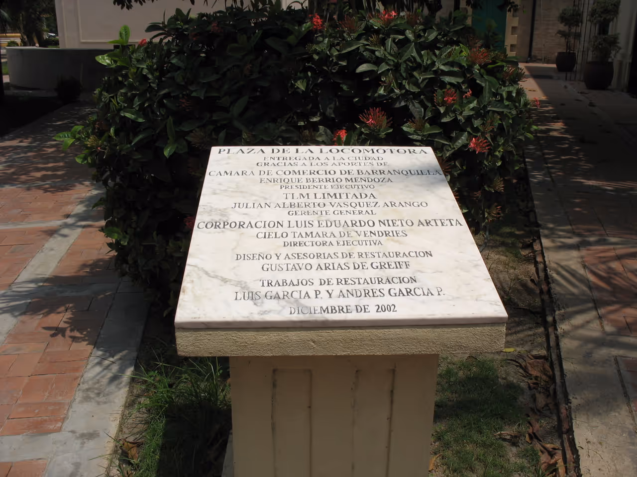 Locomotive plaza in Barranquilla