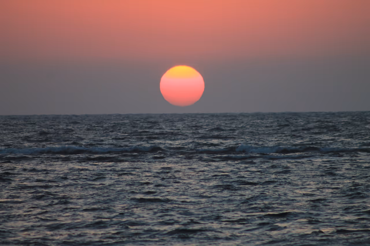 Sunset near the sea in alexandria