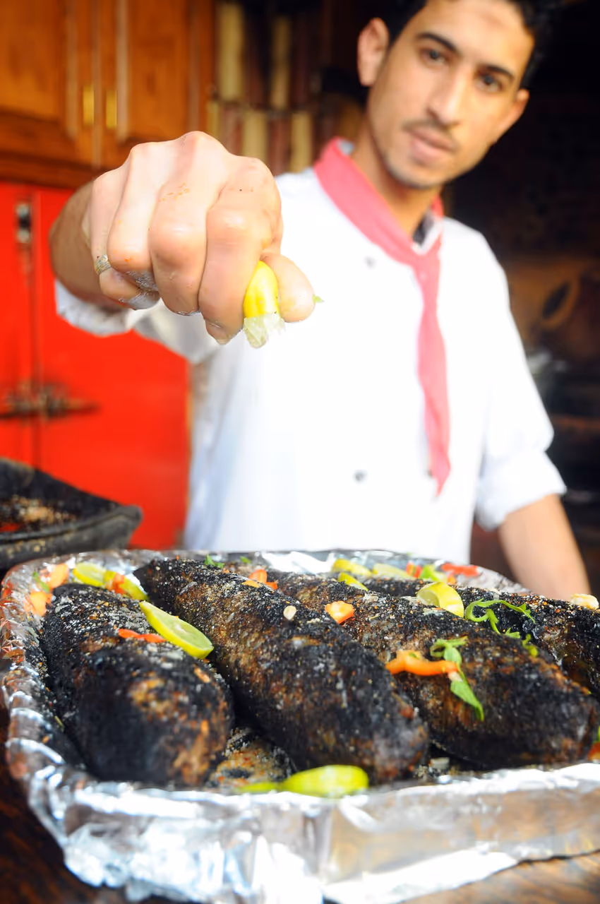 Fresh sea bass food in Alexandria