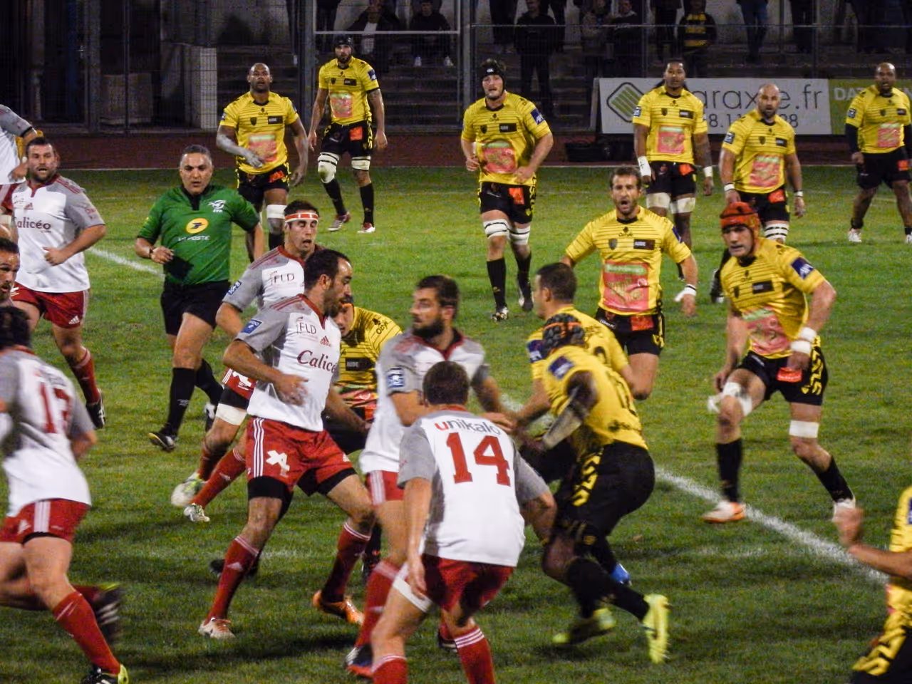 Attending a rugby match, Carcassonne