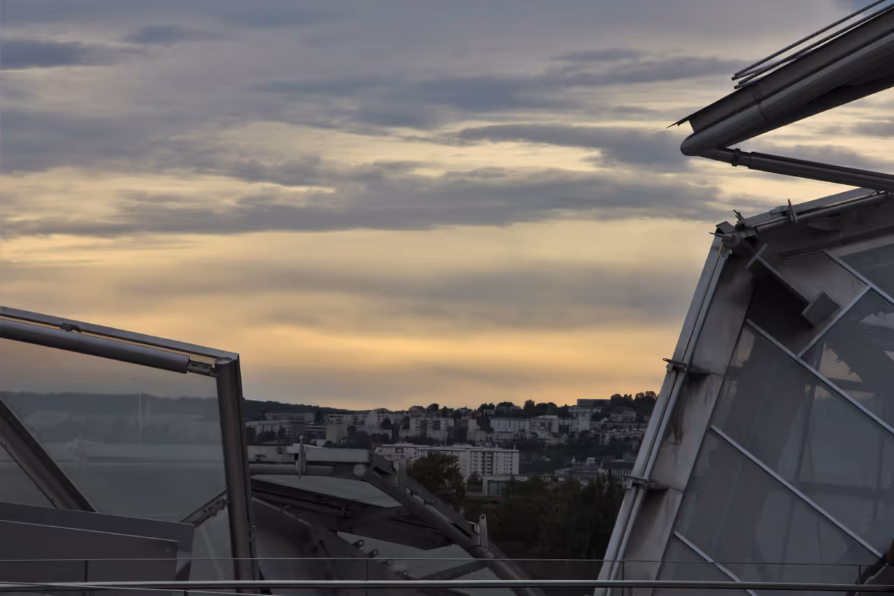 View from the Louis vuitton foundation in Paris