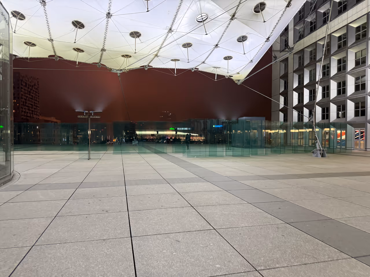 Under the great arch of la défense