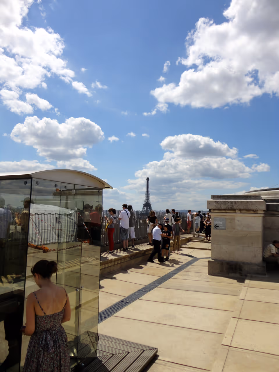 At the top of the Arc de triomphe