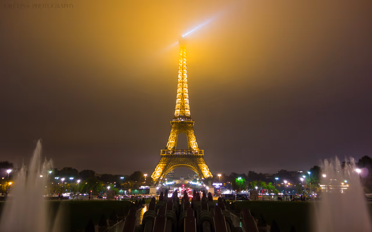 Eiffel Tower at night, Paris
