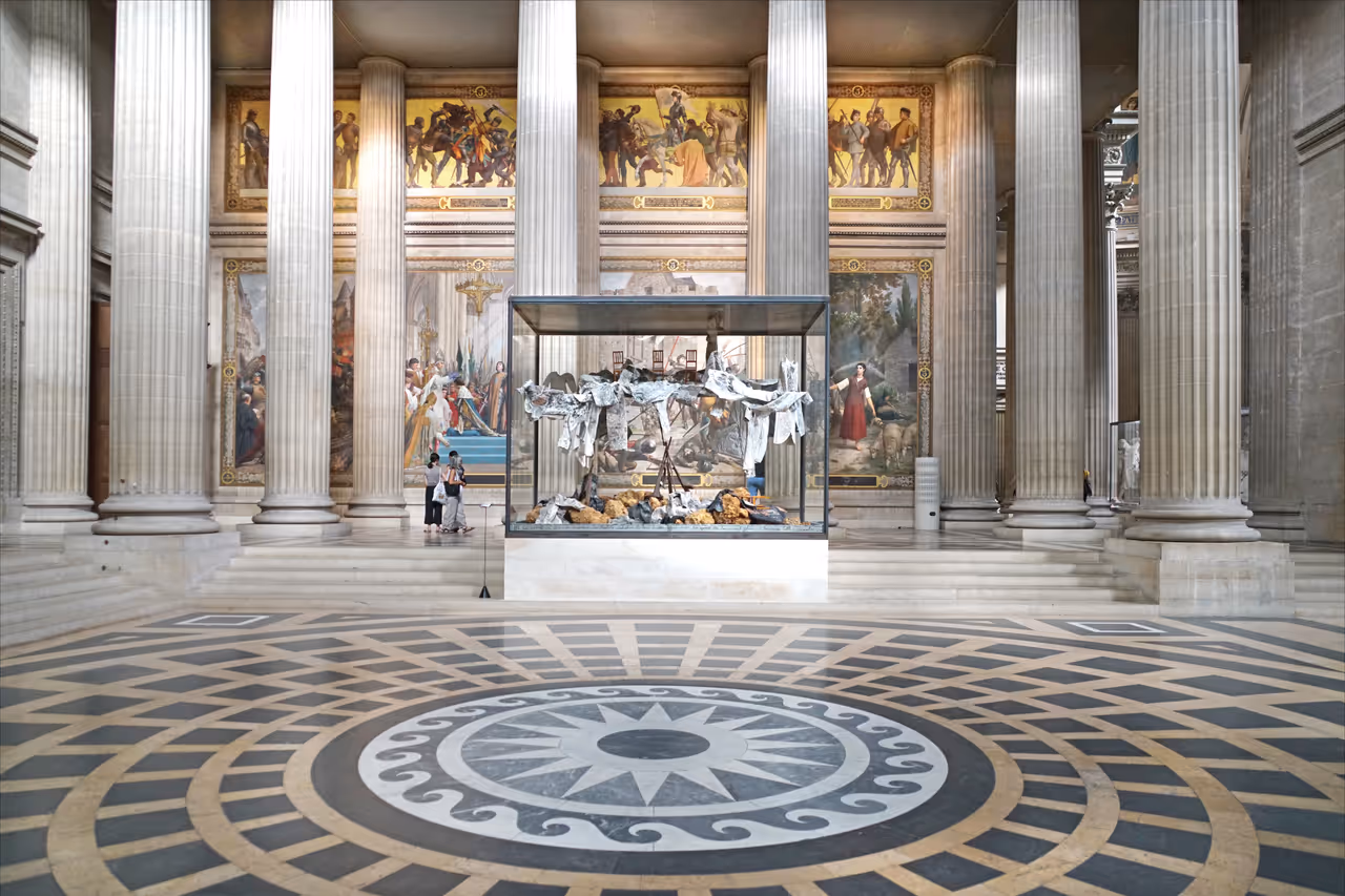 Inside the Panthéon in Paris