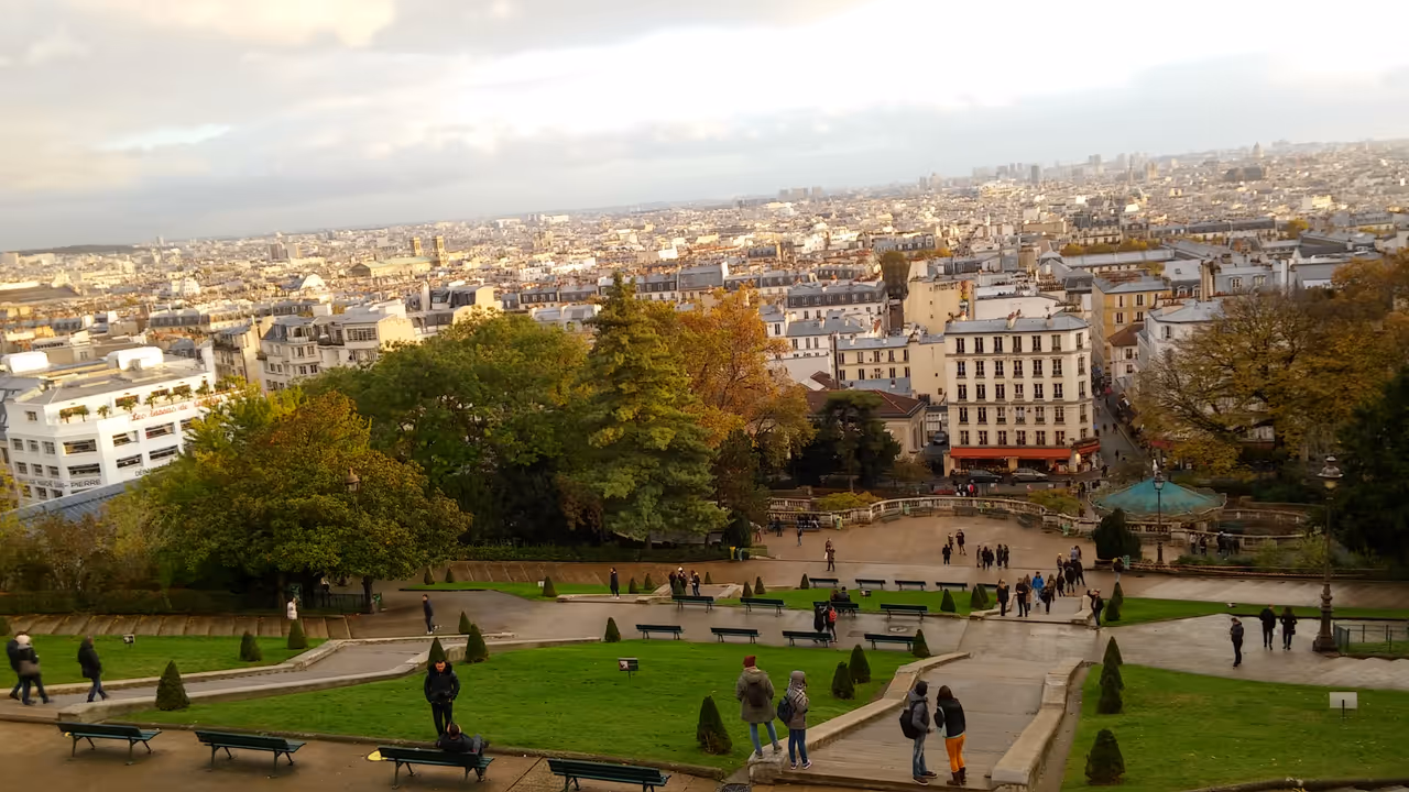 View from the Sacré-cœur basilica in Paris