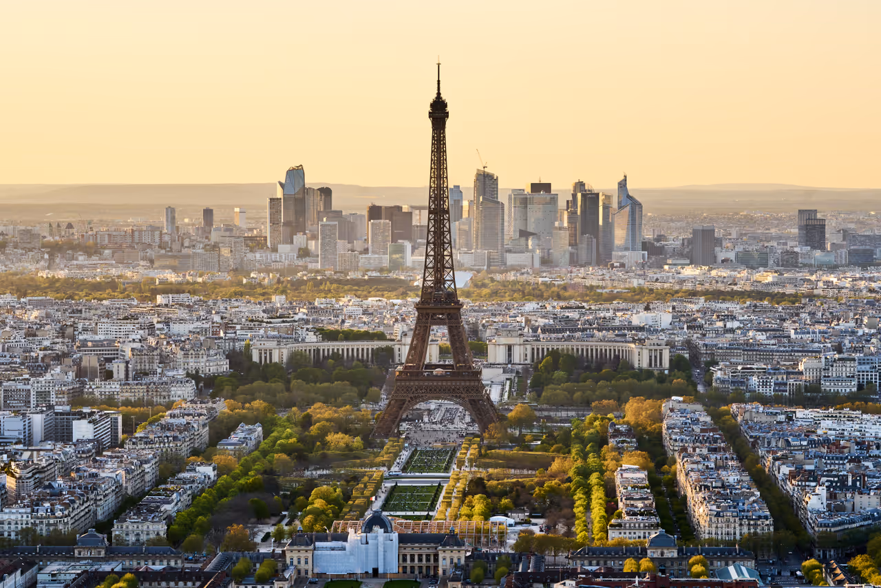 View of the Eiffel Tower from Montparnasse Tower