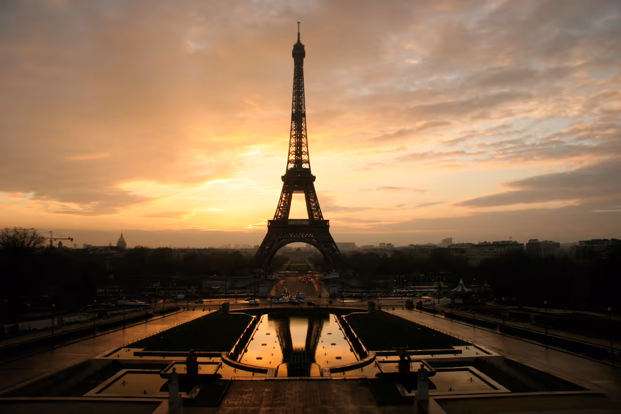 Eiffel Tower at dawn