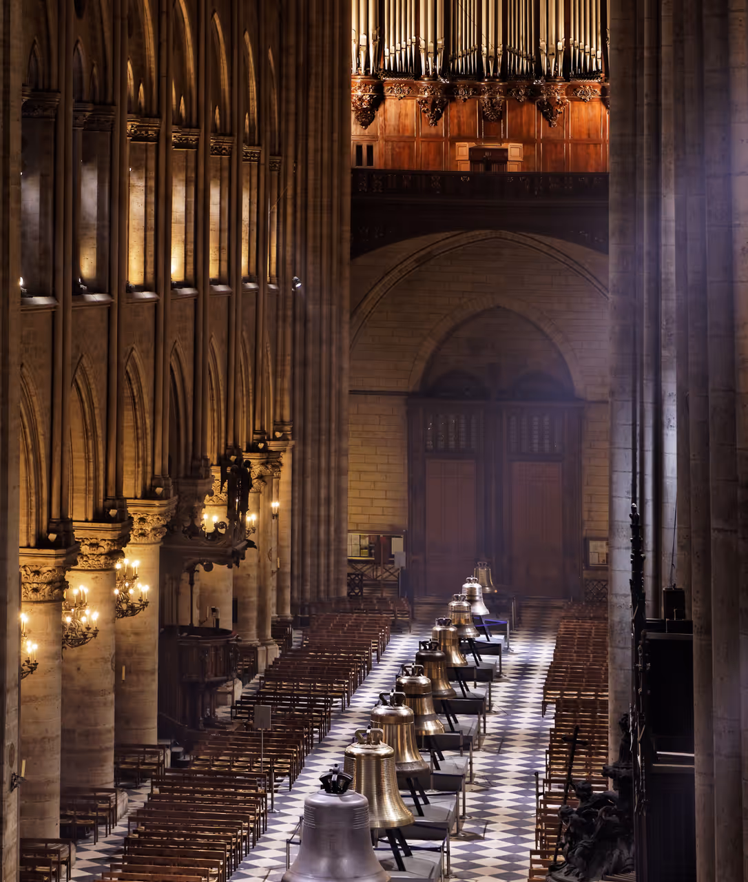 Inside of Notre-Dame Cathedral, Paris