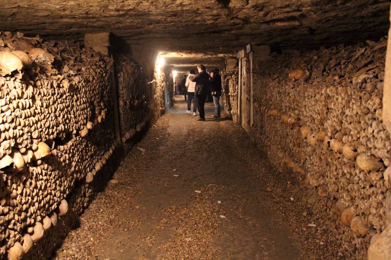 Descend into the catacombs in Paris