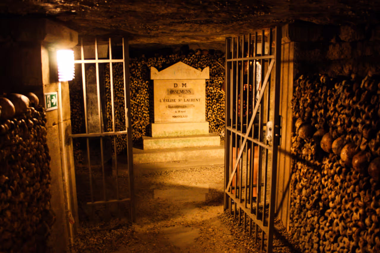 Descend into the catacombs in Paris