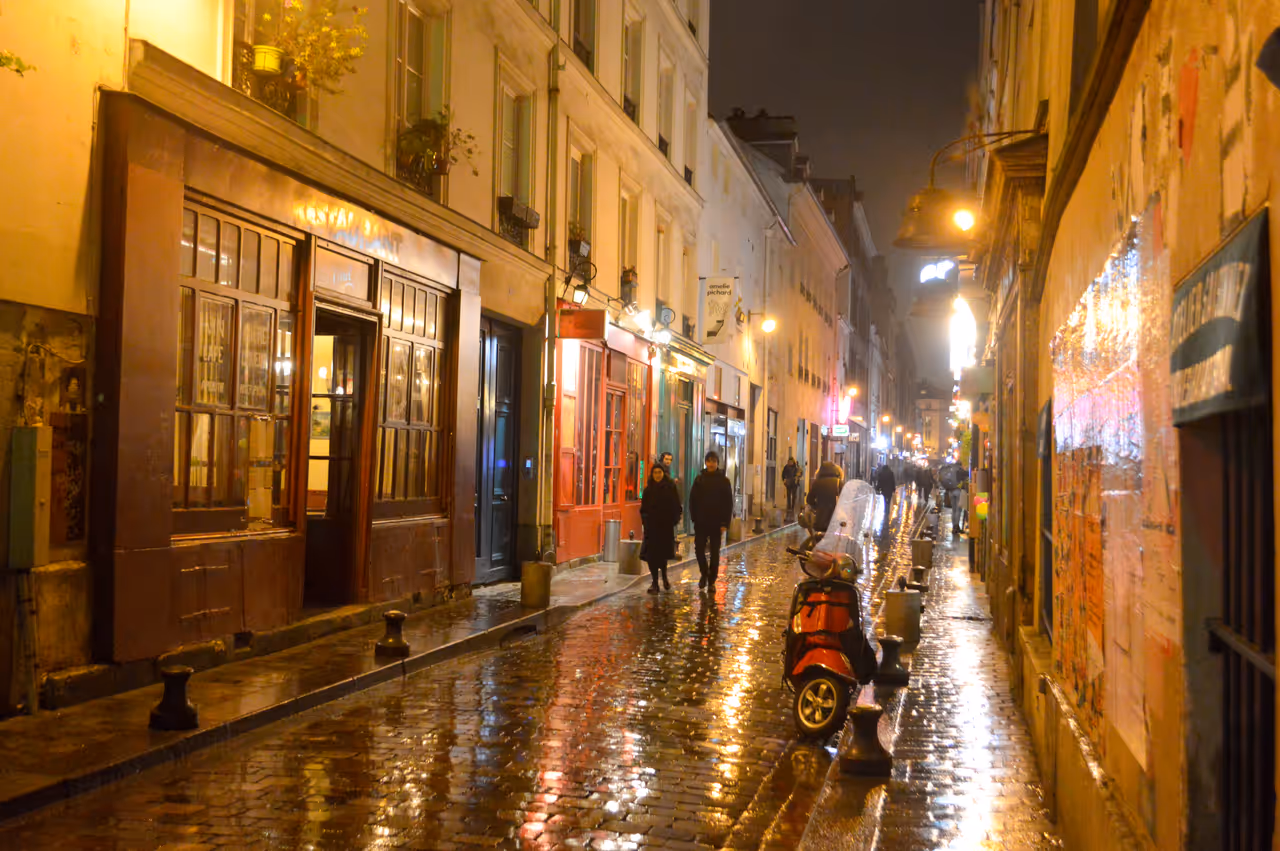 Bastille and rue de lappe nightlife spot in Paris