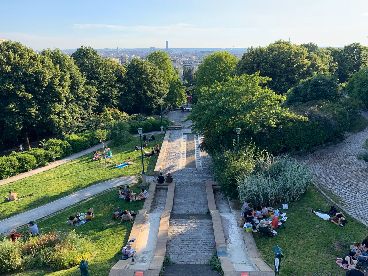 Belleville park belvedere in Paris