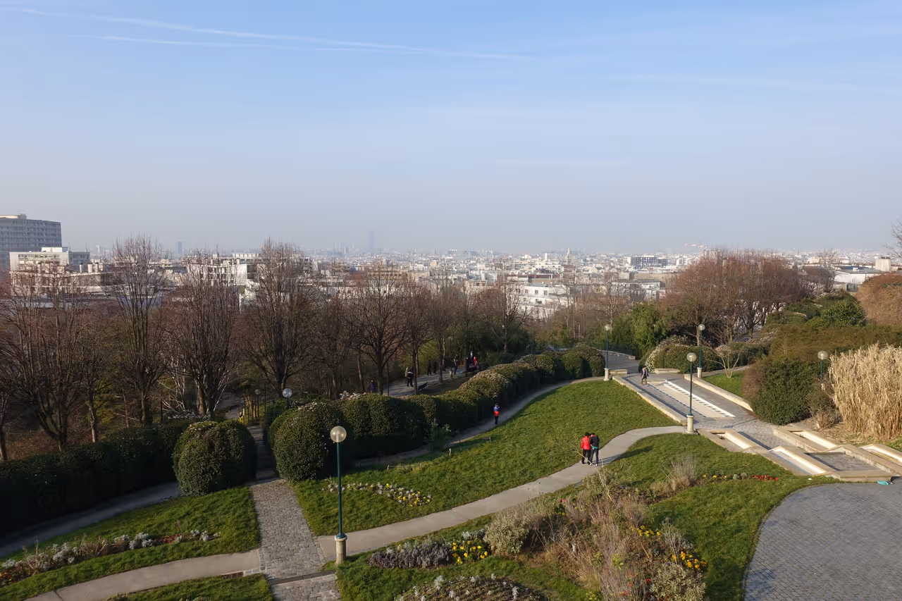 Belleville park belvedere in Paris
