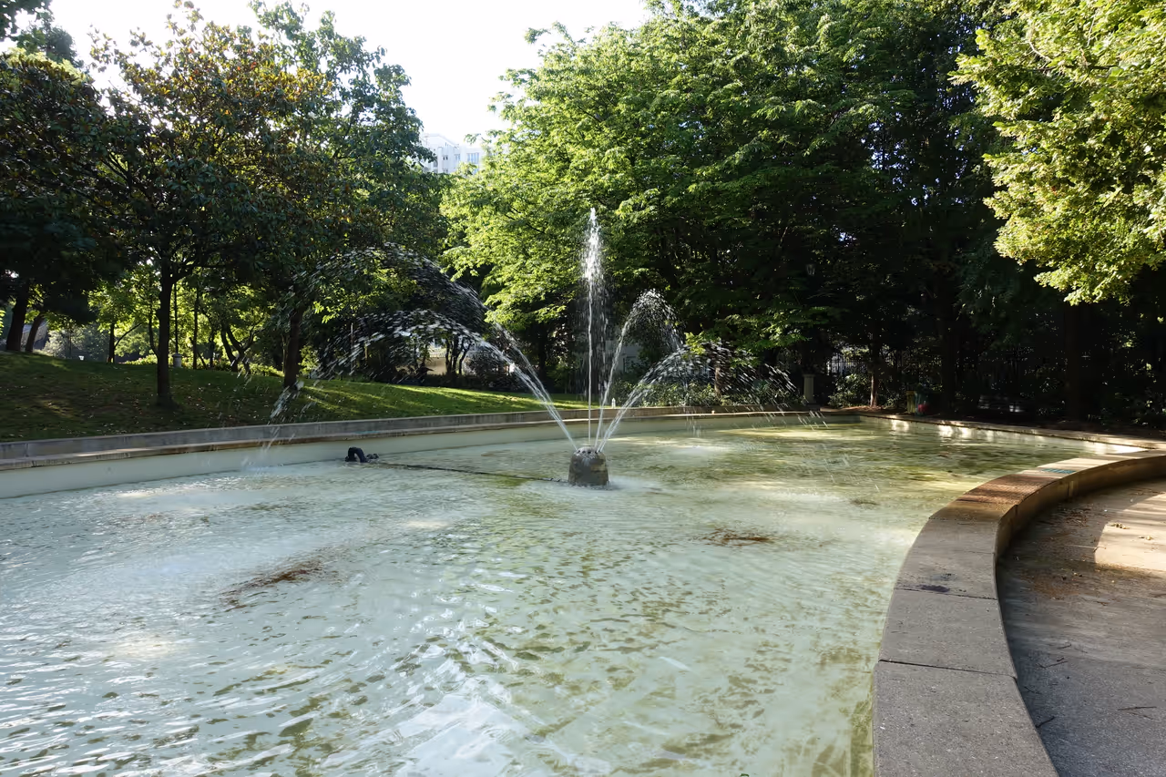 Belleville park belvedere in Paris