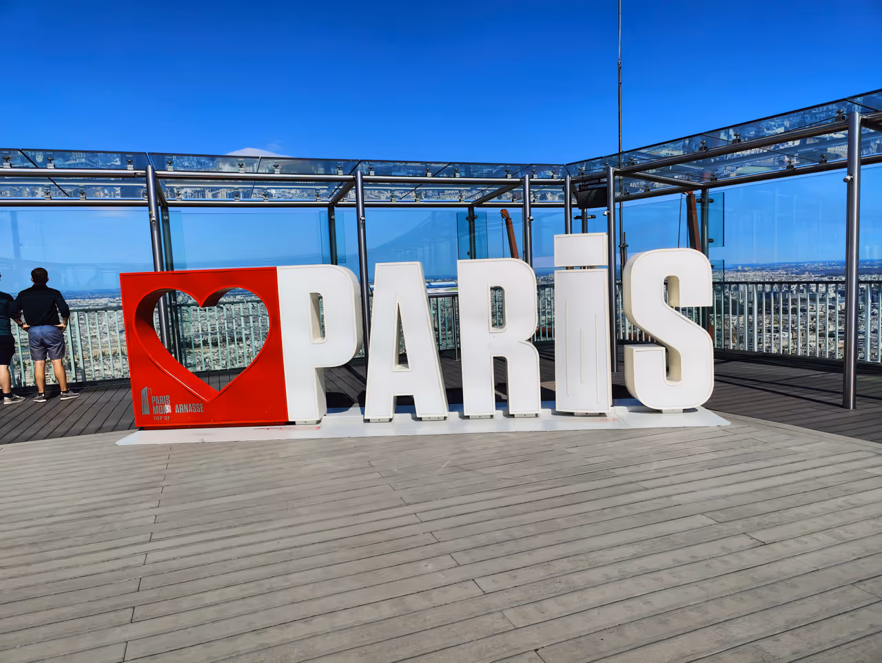 "Heart" Paris on top of the Montparnasse tower observation deck
