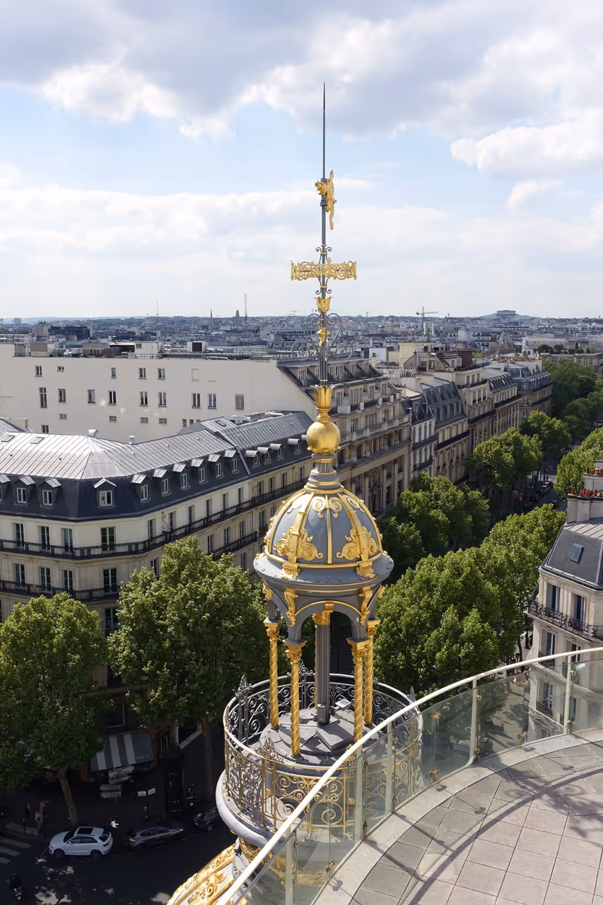 View from the Printemps rooftop terrace in Paris