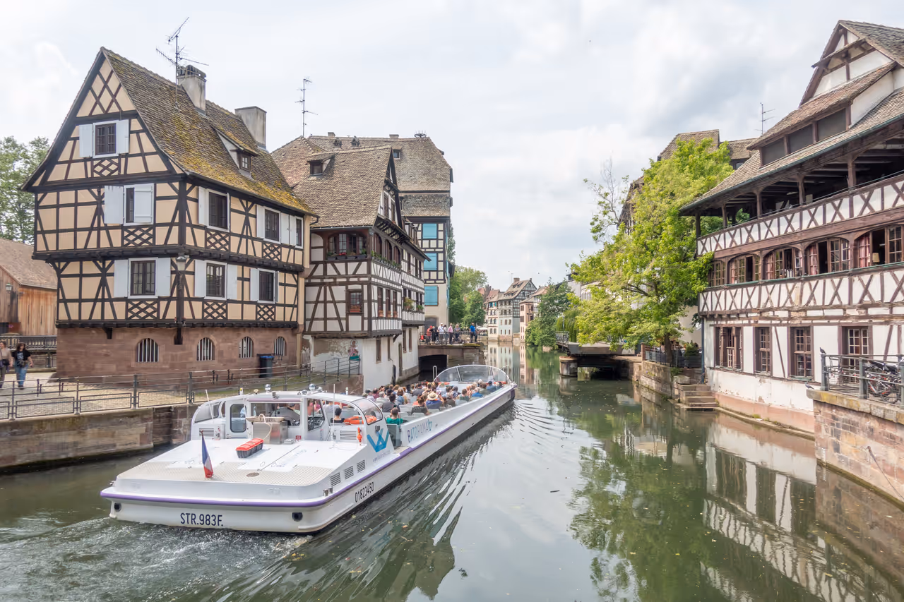 River cruising in Strasbourg
