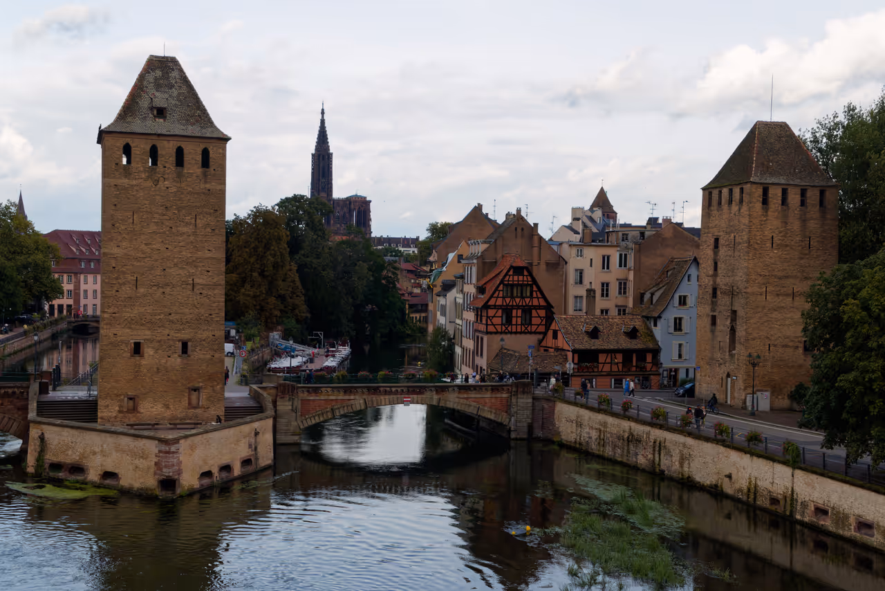 View from the Vauban dam in Strasbourg