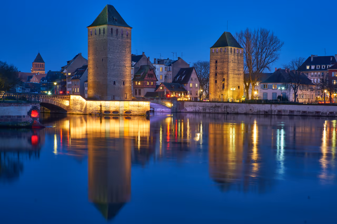 Petite France reflection on the water